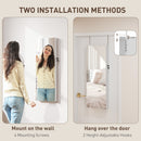 HOMCOM Door Hanging or Wall Mounted Jewellery Cabinet w/ Mirror Lining