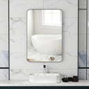 HOMCOM Rectangle Mirror, Wall Mirror with Steel Frame for Bathroom, Black