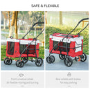 PawHut Foldable Pet Stroller w/ Detachable Carrier, Soft Padding