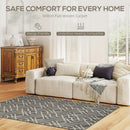 HOMCOM Easy-Cleaning Machine Washable Rug For Patio, Garden, Grey