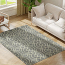 HOMCOM Easy-Cleaning Machine Washable Rug For Patio, Garden, Grey