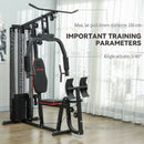 SPORTNOW Home Gym Machine Compact Multi Gym with 45kg Weight Stack