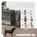 PawHut Dog Crate Furniture End Table w/ Cushion
