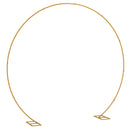 Outsunny 280cm Gold Tone Wedding Arch Round Backdrop Stand for Birthday Party
