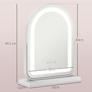HOMCOM Vanity Mirror with Lights, 3 Colour, 360° Rotation, Touch Screen