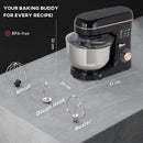 HOMCOM Electric Stand Mixer, 5L Food Mixer With Dough Hook, Whisk