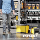 HOMCOM 3-Tier Tool Box With Wheels, Stackable Steel Toolbox