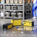 HOMCOM 3-Tier Tool Box With Wheels, Stackable Steel Toolbox