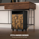 HOMCOM 60cm Filing Cabinet with Drawers and Open Shelf