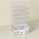 HOMCOM 5 Tier Food Dehydrator, 245W for Drying Fruit, Meat, Vegetable, White