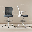 HOMCOM Mesh Draughtsman Chair, Ergonomic Drafting Chair