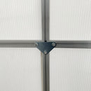 Outsunny Polycarbonate Walk-in Garden Greenhouse w/ Sliding Door Silver Tone