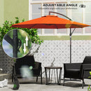 Outsunny 3(m) Garden Banana Parasol Cantilever Umbrella w/Crank& Base