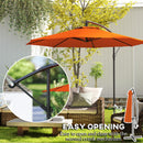 Outsunny 3(m) Garden Banana Parasol Cantilever Umbrella w/Crank& Base