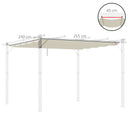 Outsunny Pergola Shade Cover Replacement Canopy for 4 x 3(m) Pergola, Cream