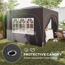 Outsunny 3 x 3(m) UPF50+ Pop Up Gazebo with Sides and Carry Bag