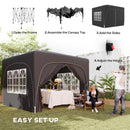 Outsunny 3 x 3(m) UPF50+ Pop Up Gazebo with Sides and Carry Bag