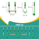 AIYAPLAY 3 Piece Kids Zip Line Kit for Garden, 10m Length, Up to 50kg