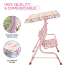 Outsunny Kids 2 Seater Garden Swing Chair  - Pink