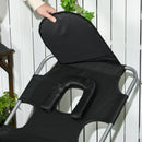 Outsunny Patio Foldable Sun Lounger 5 Level Adjustable Reclining Chair