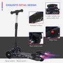 HOMCOM Kids 3 Wheel  Scooter with  Water Spray -  Black