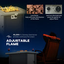 Outsunny Outdoor Propane Fire Pit Table w/ Lid and Lava Rocks Dark Grey