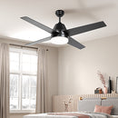 HOMCOM Mounting Reversible Ceiling Fan with Light, Remote