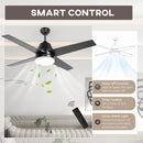 HOMCOM Mounting Reversible Ceiling Fan with Light, Remote
