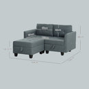HOMCOM Modular Sectional Sofa with Storage, 2 Seater Sofa Set