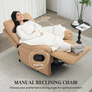 HOMCOM Recliner Armchair, Reclining Chair with Adjustable Leg Rest