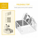 PawHut Rabbit Hutch Small Animal Guinea Pig House with Openable Roof Grey