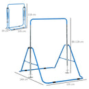 HOMCOM Gymnastics Bar for Kids -  Blue