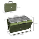 Outsunny Portable BBQ Grill with Suitcase Design for Camping Picnic Party