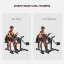 SPORTNOW Adjustable Preacher Curl Bench with Elbow Cushion for Home Gym