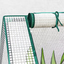 Outsunny Raised Garden Bed Planter Box with Greenhouse, White and Dark Grey