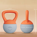 SPORTNOW Kettlebell w/ Soft Body and Non-Slip Handle, Orange and Grey