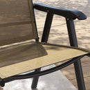 Outsunny 4-PCS Garden Armchairs Outdoor Patio Folding Furniture Light Brown