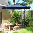 Outsunny 3(m) Garden Banana Parasol Cantilever Umbrella w/Crank& Base