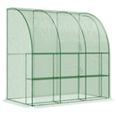 Outsunny Lean To Tunnel Greenhouse 214L x 120W x 215Hcm - Green