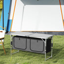 Outsunny Picnic Table Camping Folding Portable Dining Storage Garden Outdoor