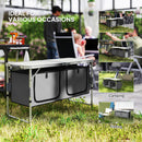 Outsunny Picnic Table Camping Folding Portable Dining Storage Garden Outdoor