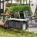 Outsunny Picnic Table Camping Folding Portable Dining Storage Garden Outdoor
