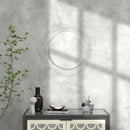 HOMCOM Metal Wall Art 65cm Round Mirror for Living Room Dining Room Silver