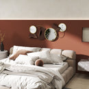 HOMCOM Metal Wall Art, Decorative Mirror Decor for Living Room, Gold Tone