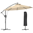 Outsunny 3(m) Cantilever Banana Parasol with Cover Wind Strap UPF50+