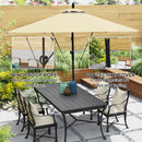 Outsunny 3(m) Cantilever Banana Parasol with Cover Wind Strap UPF50+