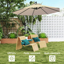 Outsunny 3(m) Cantilever Banana Parasol with Cover Wind Strap UPF50+
