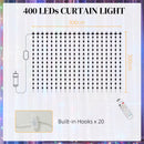 HOMCOM Smart LED Curtain Lights, Dynamic DIY Fairy Lights, 3x3(m)