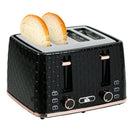 HOMCOM Toaster with 4 Slot, 7 Browning Levels, 1600W, Honeycomb