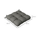 Outsunny Set of 4 Outdoor Seat Cushion with Ties, for Garden Furniture, Grey